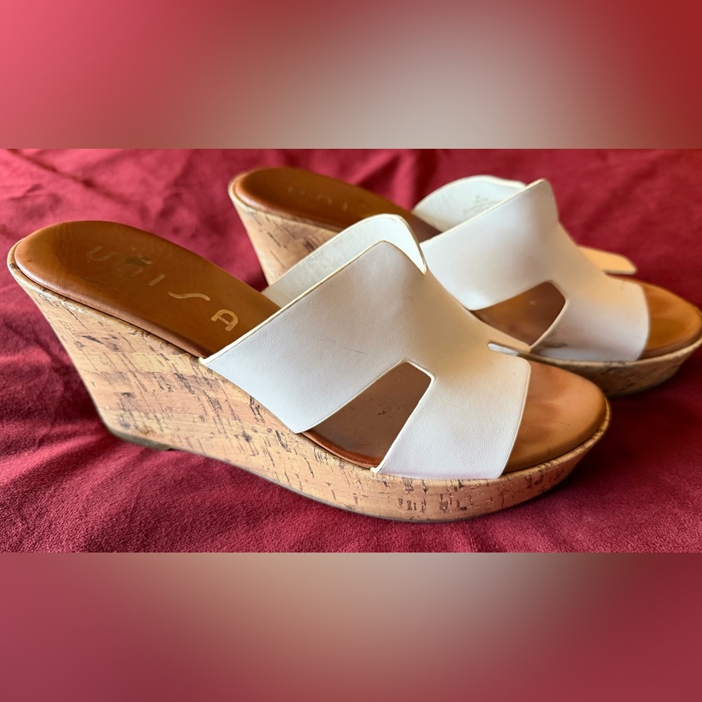 Unisa Women's White Wedge Sandals